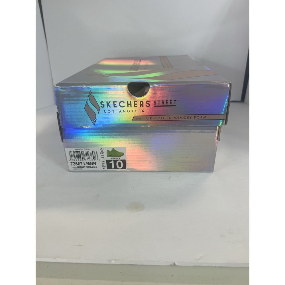 Skechers Street Los Angeles Night Shades Lime Green Women's 10 Open Box - Picture 6 of 8